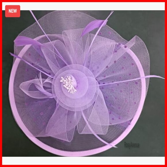 Women\'s Derby Fascinator Hat with Feathers and Flowers for Weddings and Parties main image 5